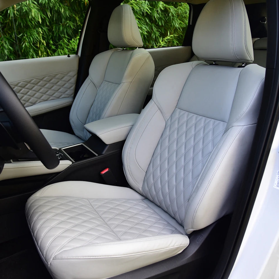 Комплект калъфи за седалки от изкуствена кожа за автомобил Mitsubishi Outlander с 5 места