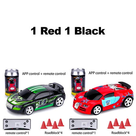 1/58 RC Car Mini Racing Car &ndash; 2.4G Speed Remote Control 1 Red 1 Black