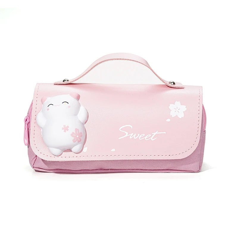 JETTING Cute Cat Double Layer Pencil Case