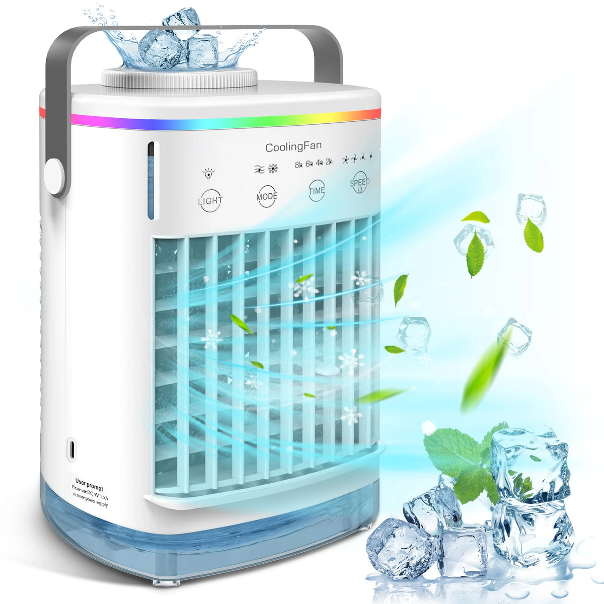 Portable Air Conditioner Fan with USB Power - Home &amp; Office Cooling