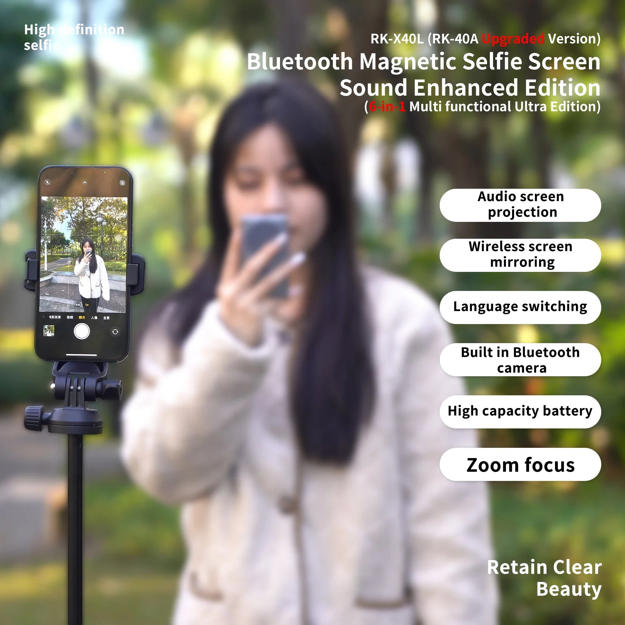 Magnetic Vlog Self Timer Screen - Rear Camera Selfies