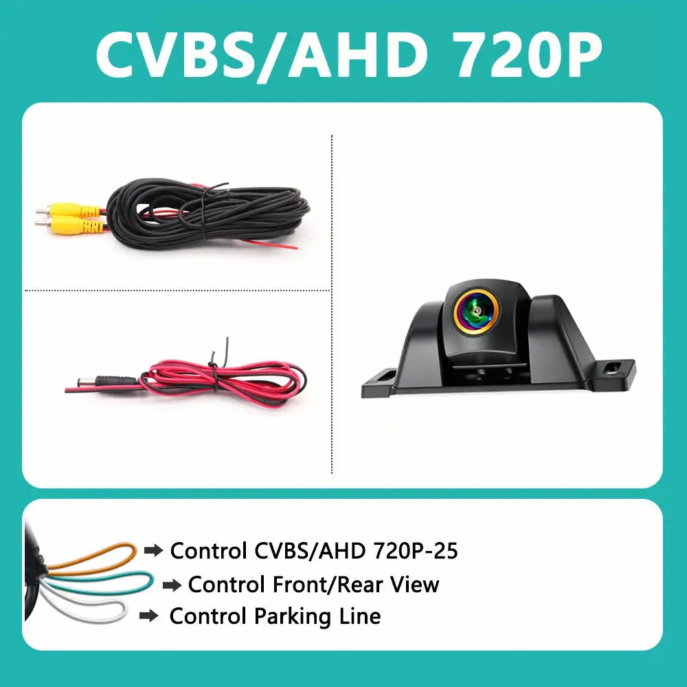 AHD 720P CCD Fisheye Car Reverse Camera 170° Wide Angle CVBS NTSC Switchable Front/Rear View Waterproof Vehicle Backup Parking by InterCyprus Trading Ltd