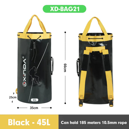 Xinda Climbing Rope Bag &ndash; All-In-One Rescue Equipment Kit Black 45L
