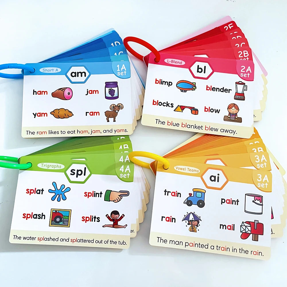 Kids Phonics Learning Cards &ndash; Engaging Vocabulary Building