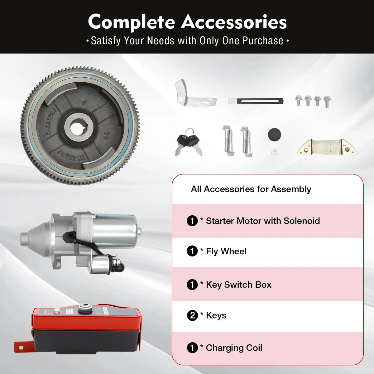 Electric Starter Motor Kit Honda GX Engines &ndash; Flywheel Kit