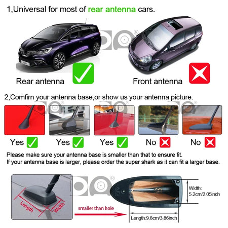 Universal 7D Shark Fin Antenna &ndash; High-Performance Radio Signal