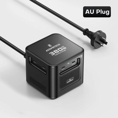 ASOMETECH 380W GaN Charger &ndash; Ultra-Fast Multi-Port Charging AU Plug