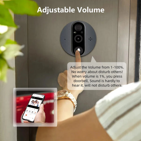 3MP Smart Life Tuya 1080P WiFi Door Bell &ndash; Motion Alerts