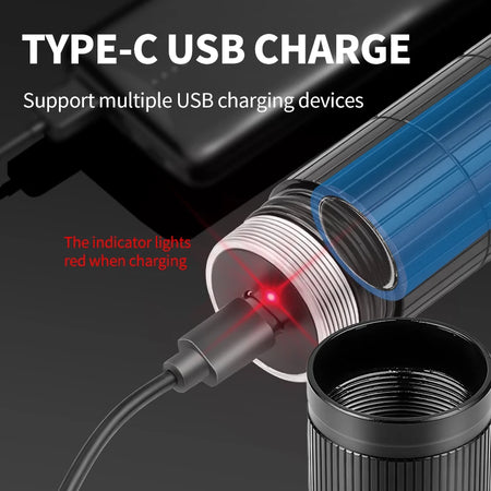 2000mAh High Power Diving Flashlight - IPX8 Waterproof