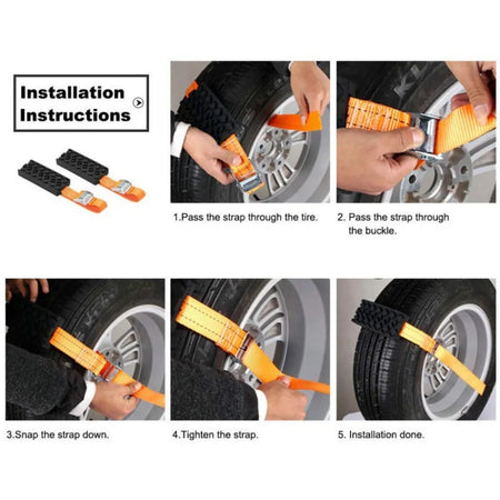 Anti-Skid Car Tire Traction Blocks 1/2pcs &ndash; Universal Fit