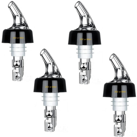 Automatic Measure Liquor Pourers &ndash; Durable Virgin Plastic 4PCS 60ml