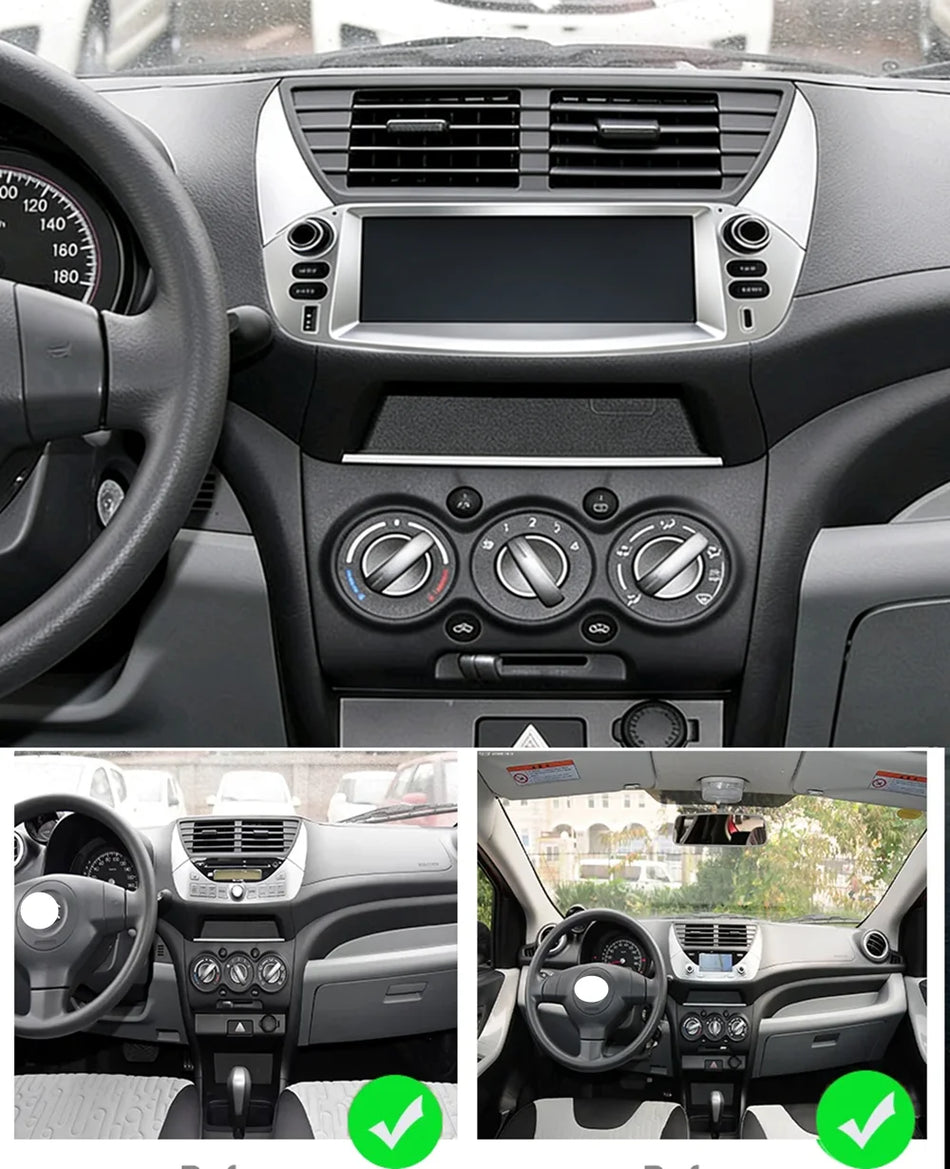 Jednostka główna Android 15 Wireless CarPlay do Suzuki Alto 2009 i Nissan Pixo z nawigacją 4G WiFi i Bluetooth.