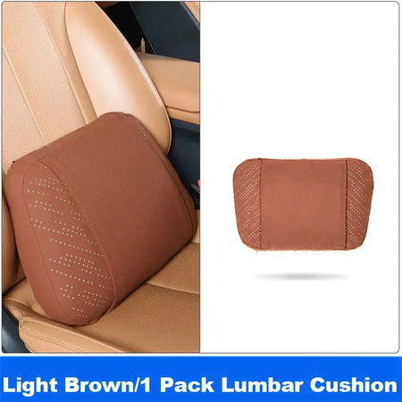 Vtear Universal Car Neck Pillow Lumbar Support Headrest Cushion Memory Foam Luminous Breathable Perforated Interior Accessories by InterCyprus Trading Ltd