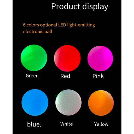 Durable Luminous Golf LED Balls &ndash; Long Lasting Glow for Night Practice Blue 6PCS