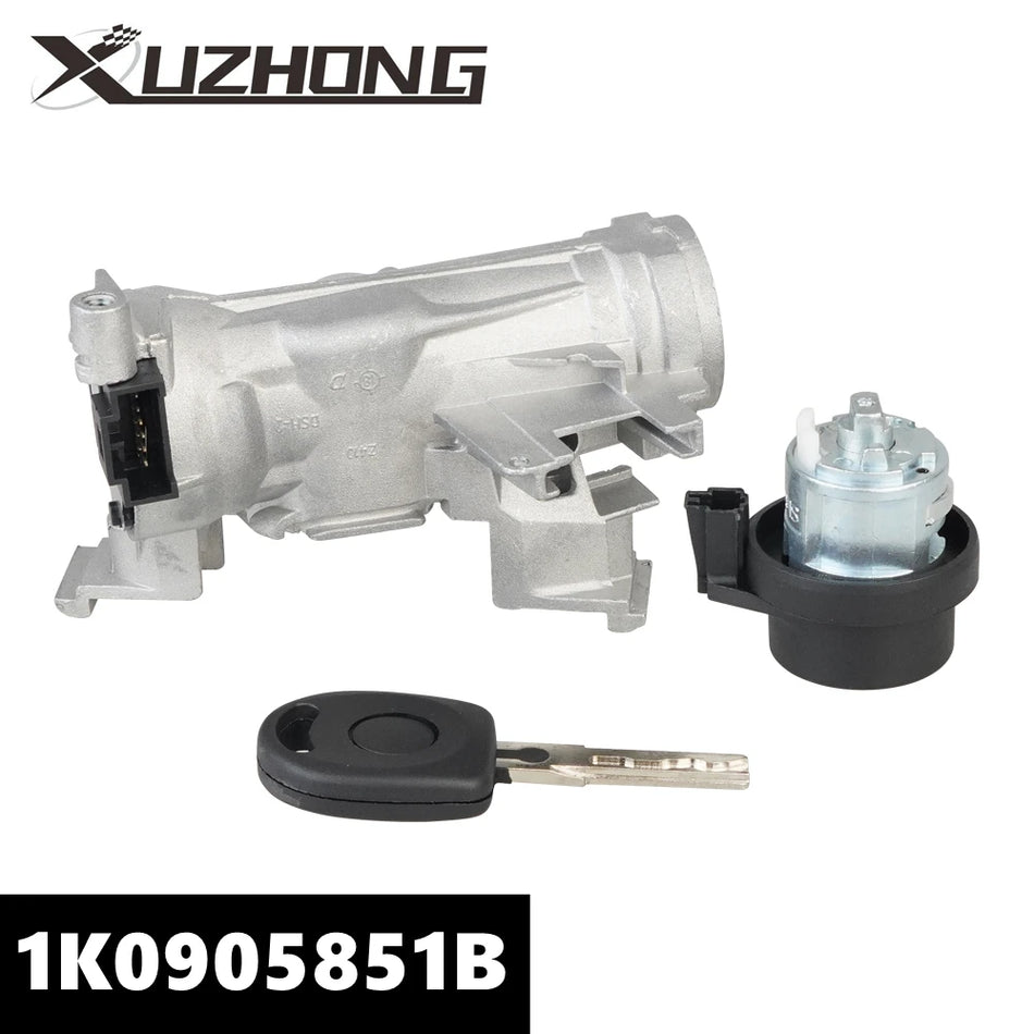 VW Golf 2004-2013 Ignition Switch with Steering Lock Barrel and Key, Metal