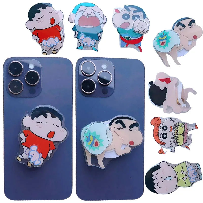 Crayon Shin-chan 3D Cute Cartoon Phone Socket Folding Holder