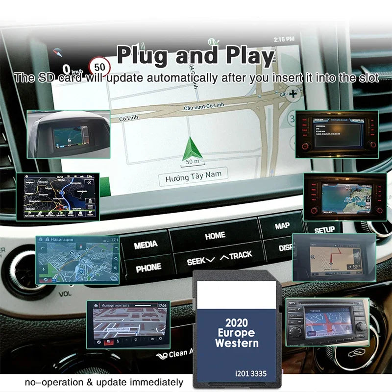 RNS310 West Europe Sat Nav &ndash; Europe Map Card For VW