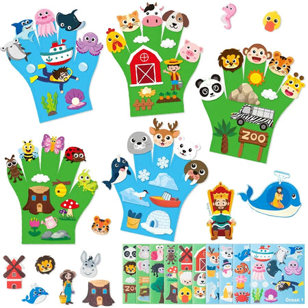 ATS30537 Hand Puppets Set &ndash; Montessori Storytelling Tool