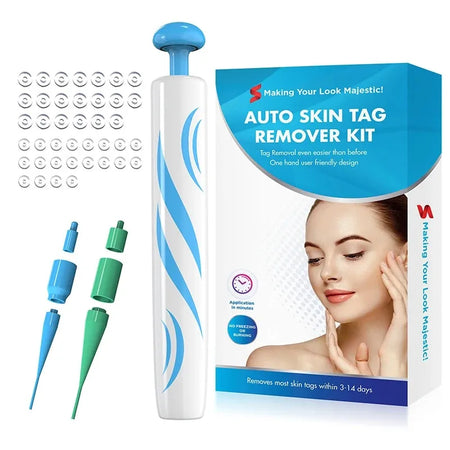 2-In-1 Auto Skin Tag Removal Tool Kit &ndash; Painless Pen Blue