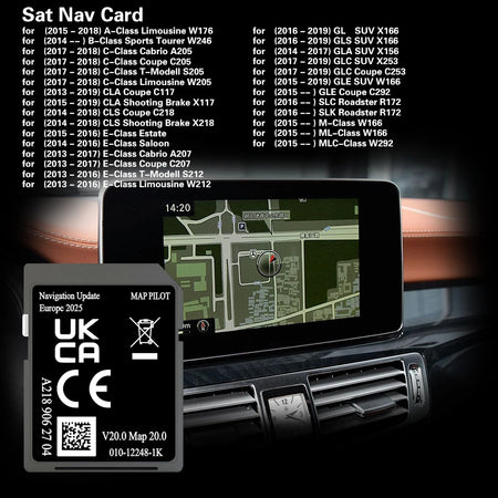 Mercedes B-Class GPS 32GB SD Card - Kosovo Croatia Maps