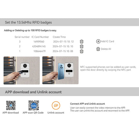Tuya Smart Wifi Video Door Phone Camera &ndash; 1080P LCD Monitor