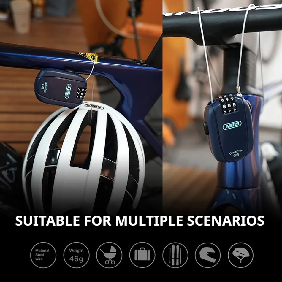 Κλειδαριά με Κωδικό από Ατσάλινο Καλώδιο ABUS για Ποδήλατο, Παιδικό Καρότσι, Σακίδιο, Αποσκευές