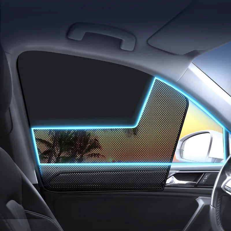 Magnetic Car Sunshade Curtains for UV Protection and Privacy