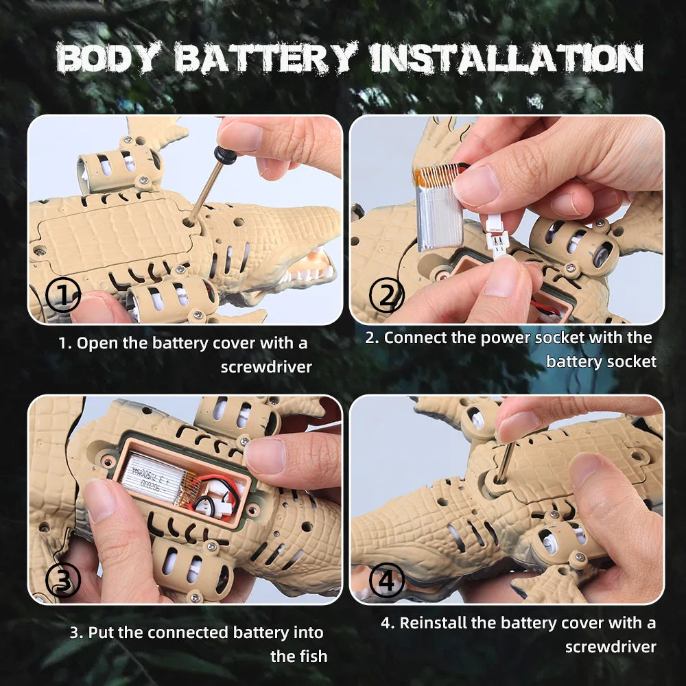 Realistic RC Crocodile &ndash; Waterproof Remote Control Fun for Kids