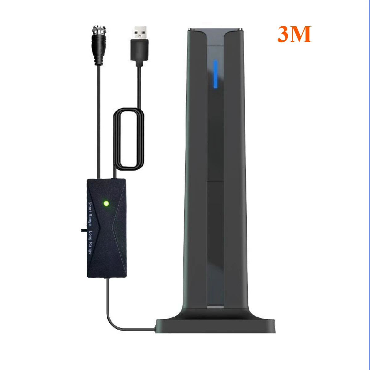 AH-190 &ndash; Indoor TV Antenna With Long Range HD Signal AH-190 black 3M