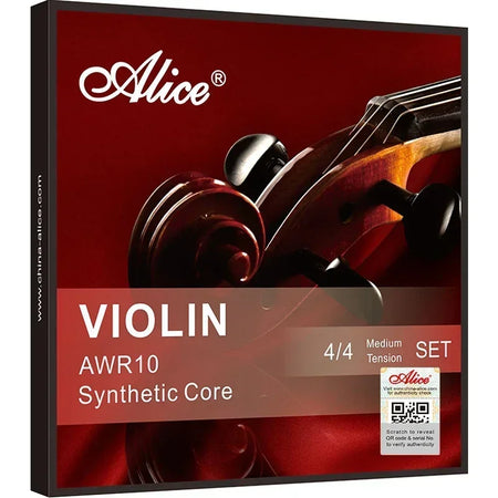 Alice Violin Strings AWR10 &ndash; Medium Tension Silver Winding AWR10
