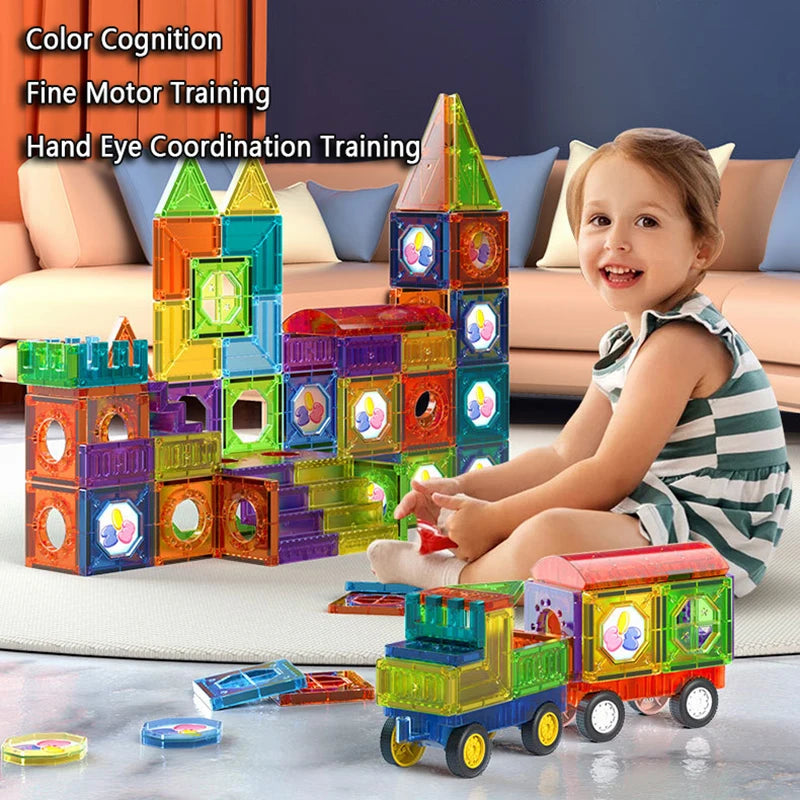 Magnetic Tiles Building Blocks &ndash; Educational STEM Toy