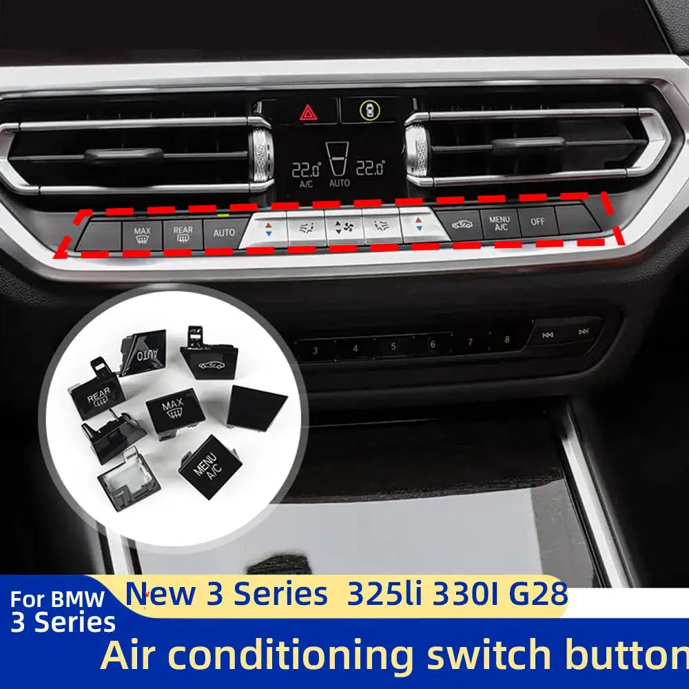 For BMW 3 Series G20 G28 325li 330i Car Accessories A/C Heater Climate Air Outlet Conditioning Buttons Decoration Panel Trim by InterCyprus Trading Ltd