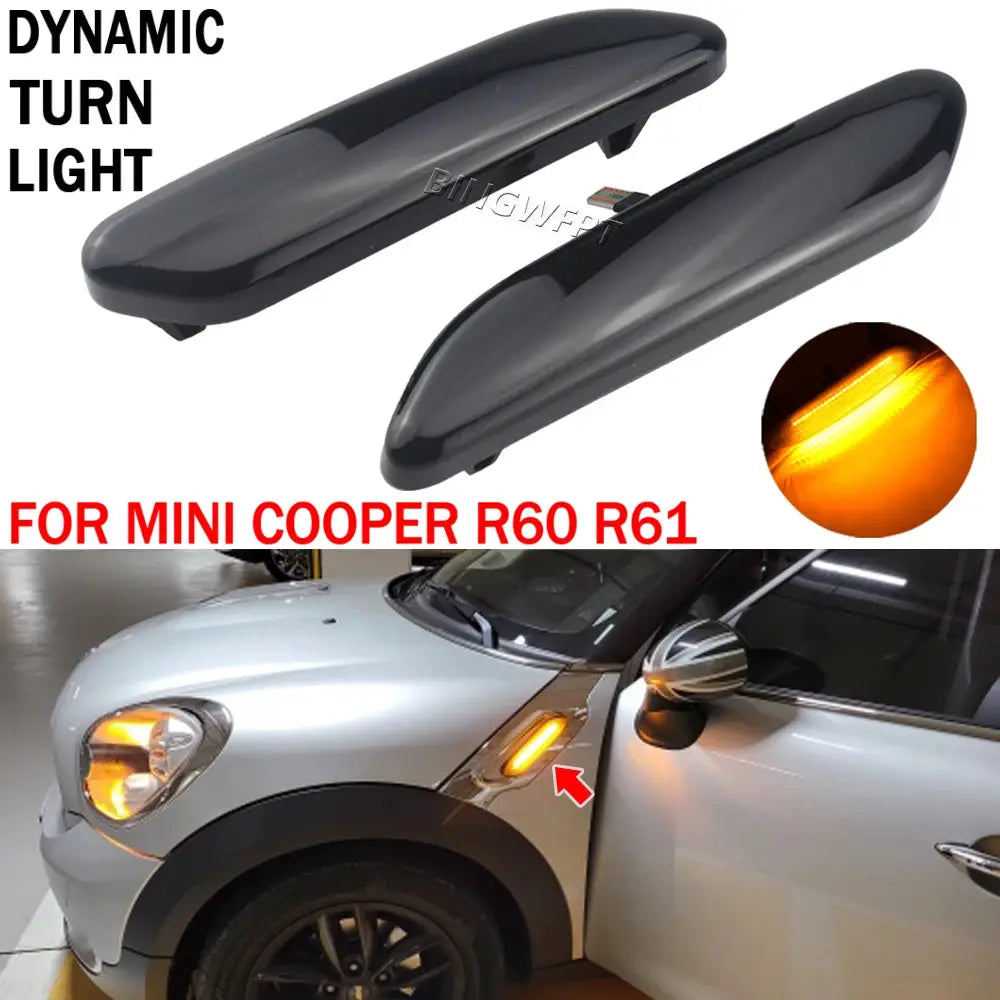 LED Turn Signal Light For Mini Cooper R60 R61 Countryman Paceman Side Marker Flowing Dynamic Sequential Blinker Indicator by InterCyprus Trading Ltd
