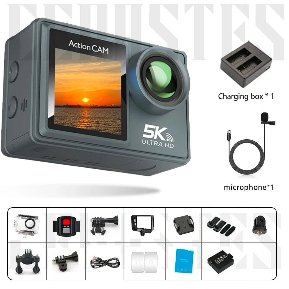 M40 5K Action Camera &ndash; 4K60FPS Anti-Shake Technology M60 -B / 64G