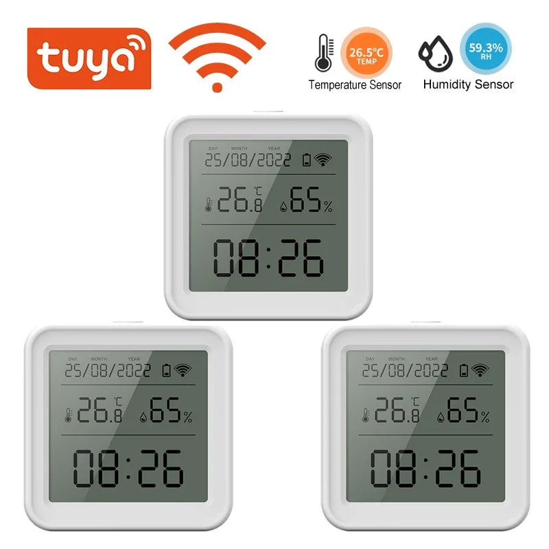 Tuya Zigbee Temperature Humidity Sensor &ndash; Voice Control WiFi 3PCS