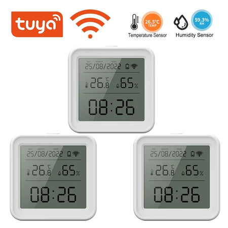 Tuya Zigbee Temperature Humidity Sensor &ndash; Voice Control WiFi 3PCS
