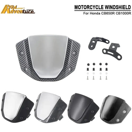 For Honda CB650R CB1000R CB 650R 1000R 2018 2019 2020 Motorcycle Windshield Sport Windshield Wind Deflector Visor Screen Bracket by InterCyprus Trading Ltd