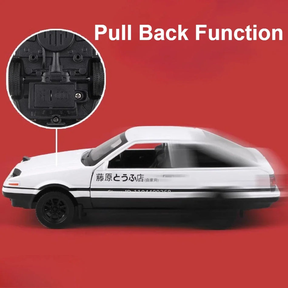1:32 Model de Mașină Diecast, Înapoi, Uși Deschise, AE86 LP770 Divo