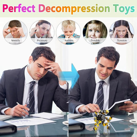 Transformable Fidget Spinners - 4PCS Stress Relief Sensory Toys