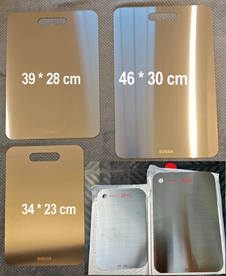 5 Size 304 Stainless Cutting Board - Ultra Antibacterial