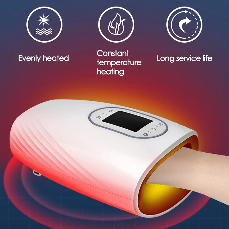 Ηλεκτρική Χειροκίνητη Συσκευή Μασάζ με 3 Λειτουργίες, Ζεστή Συμπίεση Αερόσακου, 6D Αεροπίεση