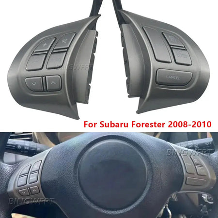 Silver Steering Wheel Audio Cruise Control Switch Buttons For Subaru Forester 2008 2009 2010 With Backlight by InterCyprus Trading Ltd