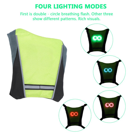 Colourful LED Running Vest - Voice Activated Lighting