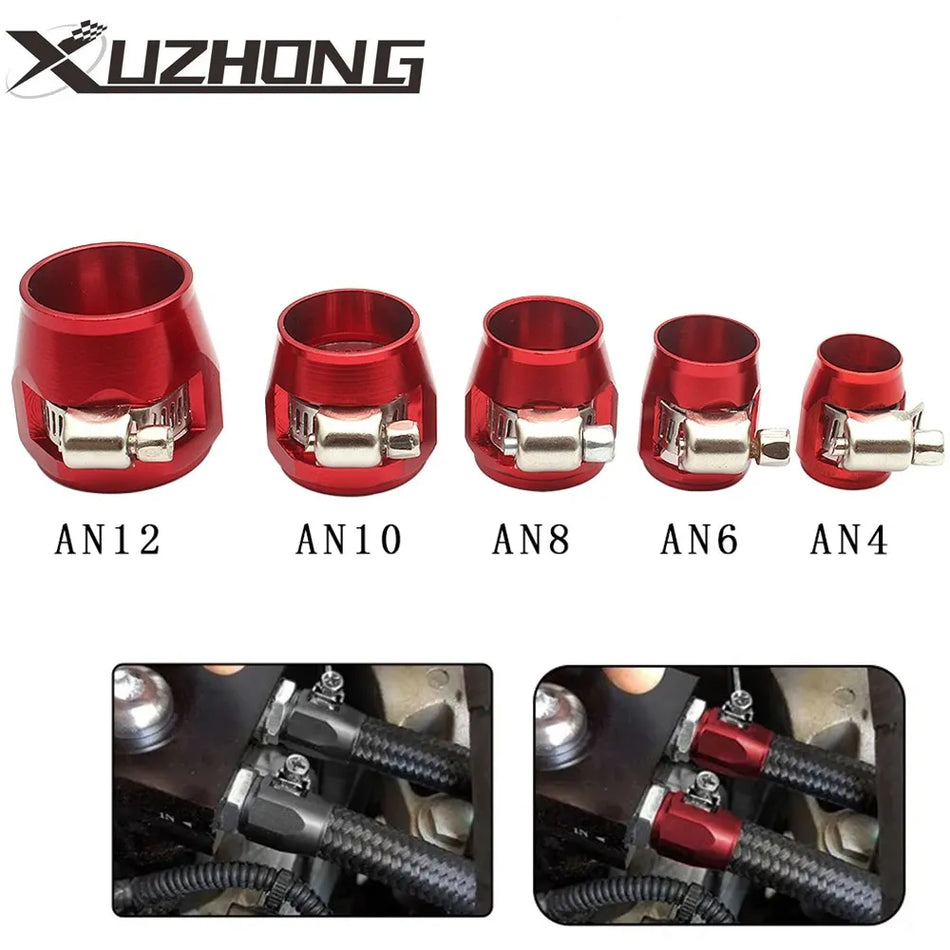Collier de finition de tuyau de ligne de carburant en aluminium pour AN4 à AN12