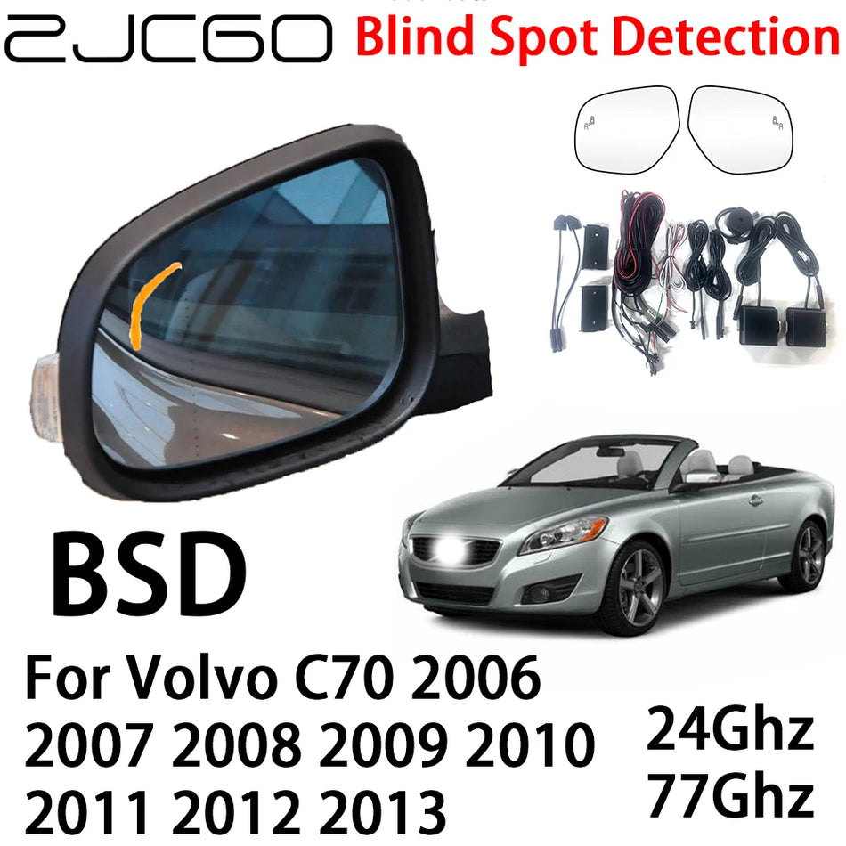 Volvo C70 2006-2013 için BSD Radar Uyarı ve Çift MmWave Arka Tampon Sensörleri ile Kör Nokta Tespit Sistemi