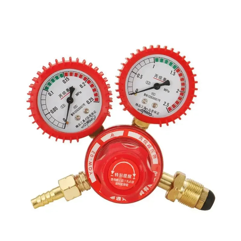 YQW-02 Propane Reducer Zinc Pressure Gauge - Shockproof Propane table-red