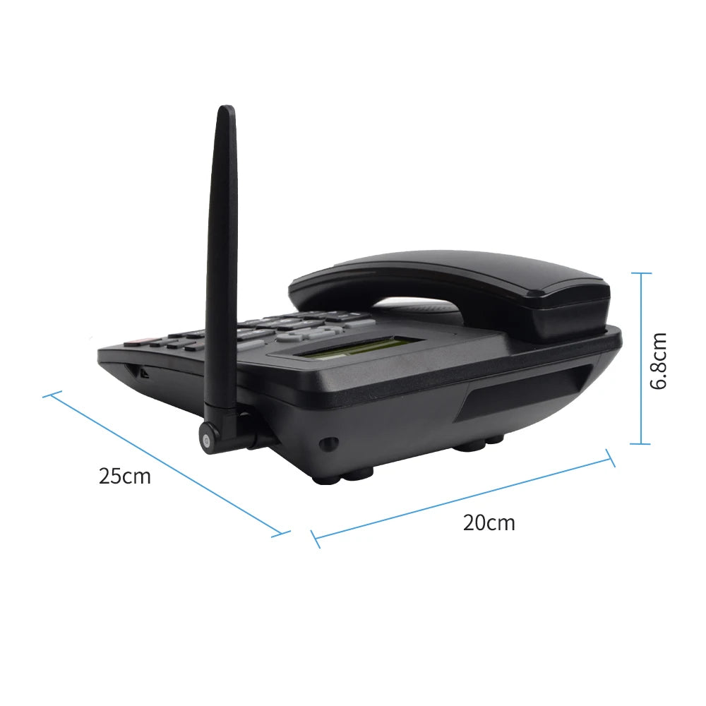 Cordless Phone with Dual SIM 2G, GSM Support, Antenna, Radio, Alarm