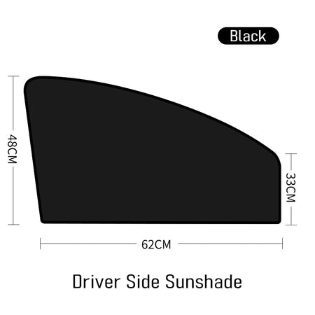 Magnetic Car Window Sun Shade Set - Portable Heat Insulation Covers Driver A