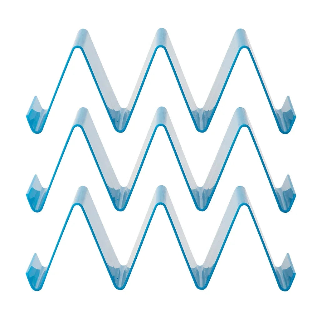 3Pcs Taco Holder Set &ndash; Colorful Tableware for Perfectly Shaped Tacos blue