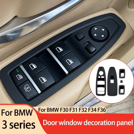 Upgrade Interior Door Carbon Fiber Window Regulator Switch Panel Trim Cover Replacement For BMW 1 3 4 Series F20 F30 F31 F36 by InterCyprus Trading Ltd